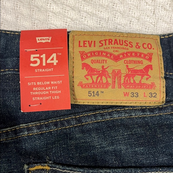 Levi's 514 straight leg jeans- W33 L32 - Picture 4 of 9
